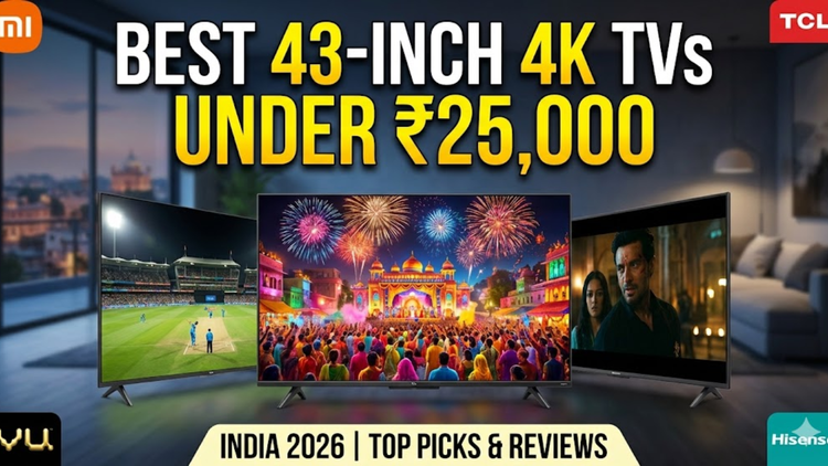 Best 43-Inch 4K TVs Under ₹25,000 in India
