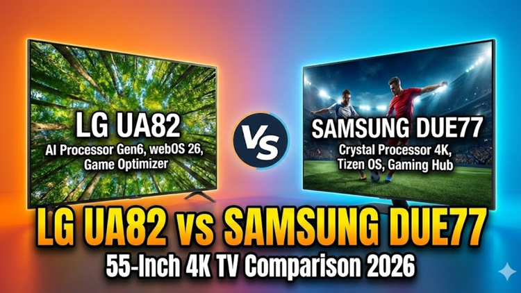 LG UA82 vs Samsung DUE77: 55-Inch 4K TV Comparison 2026
